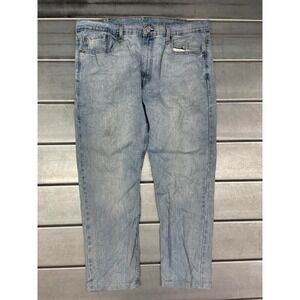 Levis 502 Jeans Mens 38X29  Blue Light Wash Denim Taper Leg